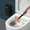 Black, variant on Uklsqma Toilet Brush Set | Plastic Bristles Non-Scratch Cleaner with Long Handle | Wall-Mounted Compact Design | Washable Fast-Dry Head | Bathroom Cleaning Tool for Home and Office Use