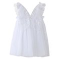 thumbnail image 3 of CAICJ98 Baby Girl Layered Butterfly Tulle Tutu Dress Toddler Girl Princess Dress with Flower Headband White,12-18 Months, 3 of 6
