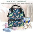 thumbnail image 4 of Yiaed Dinosaur Print Multi-Function Travel Backpack Nappy Bags, Nursing Bag, Fashion Mummy, Roomy Waterproof for Baby Care, Stylish and Durable, 4 of 5