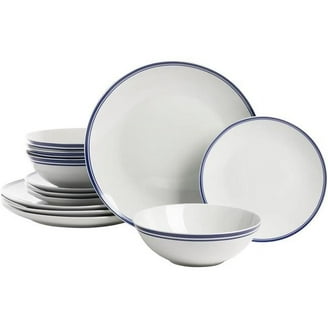 10 Strawberry Street Wazee Matte 16 Piece Coupe Dinnerware Set