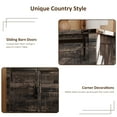 thumbnail image 4 of OKD Farmhouse Dresser Organizer with 2 Doors and 4 Drawers, Storage Chest of Drawers for Bedroom, Dark Rustic Oak, 4 of 5