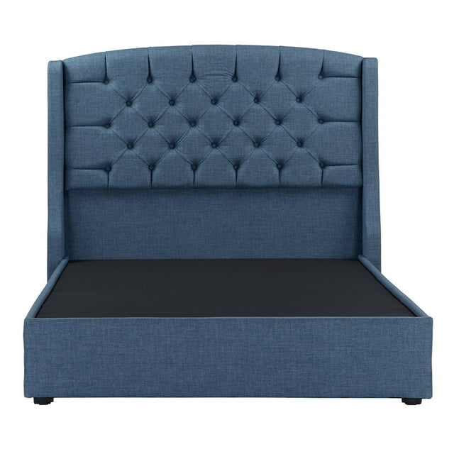 Box Base Cama Matrimonial+Cabecera Sitka Azul