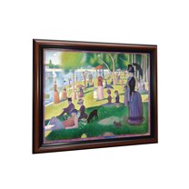 A Sunday On The La Grande Jatty by Georges Seurat, World Famous Wall Art Collection, Framed Impressionist Wall Art Print, 11X14, 2426W
