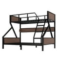 thumbnail image 6 of Aukfa Heavy-Duty Twin XL over Queen Bunk Bed with LED Lights & Storage Shelves, Metal Frame for Kids Teens Adults, Black, 6 of 8