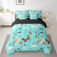 thumbnail image 2 of Manfei Boho Jungle Animal Bedding Comforter Set 7pcs for Child, Squirrel Fox Butterfly Queen Bedding Sets, Rustic Farmhouse Reversible Queen Sheet Sets, Ultra Soft Home Decor, 2 of 7
