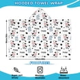 thumbnail image 2 of White Cow Milk Pattern Hooded Bath Towel，60"x35" for Ages 3 To 12 Kids, Quick Dry Lightweight Soft Microfiber Hood Beach Towel Cover Up for Kids, 2 of 7