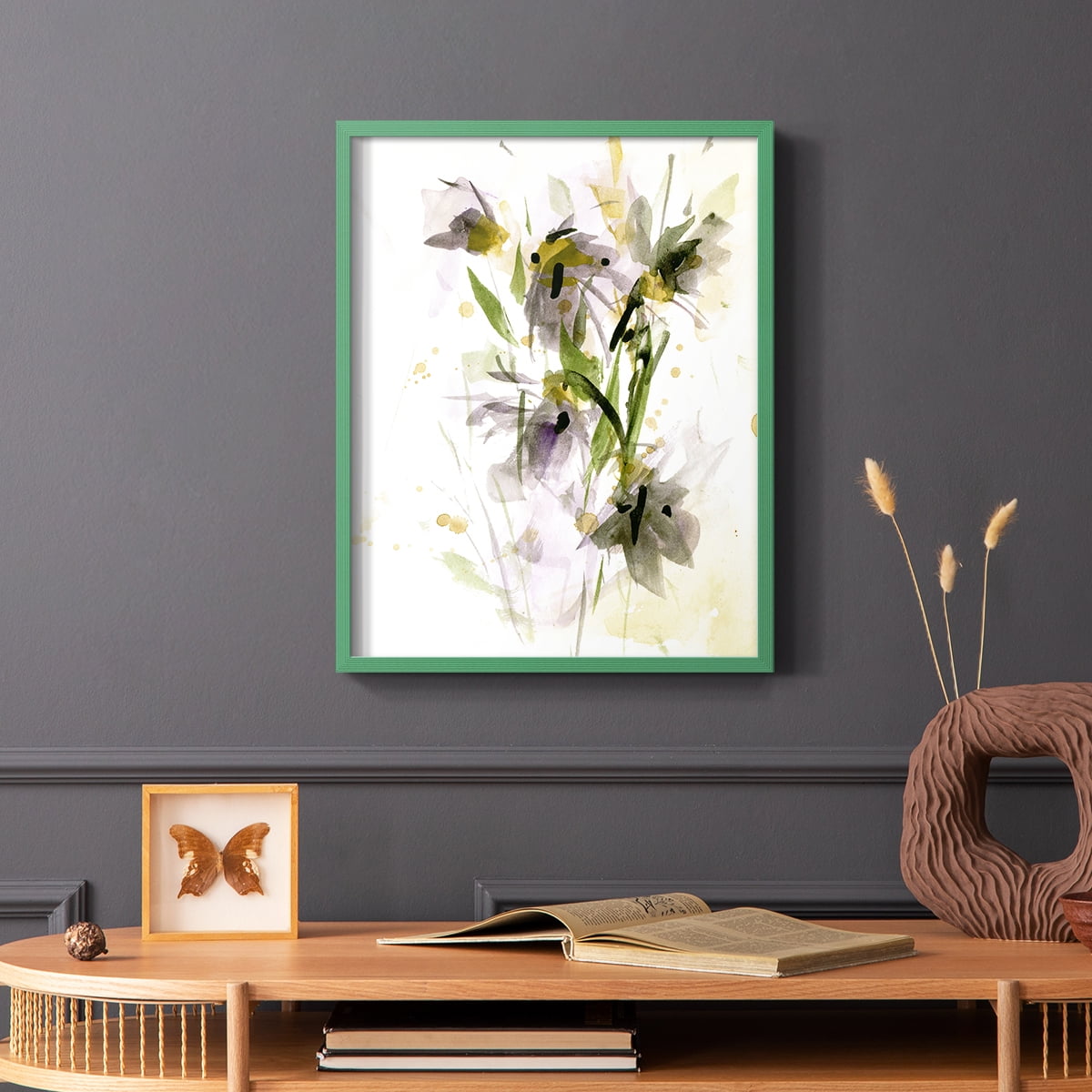After Rain IV Framed Print in Green Solid Wood 8 x 10 Framed Print