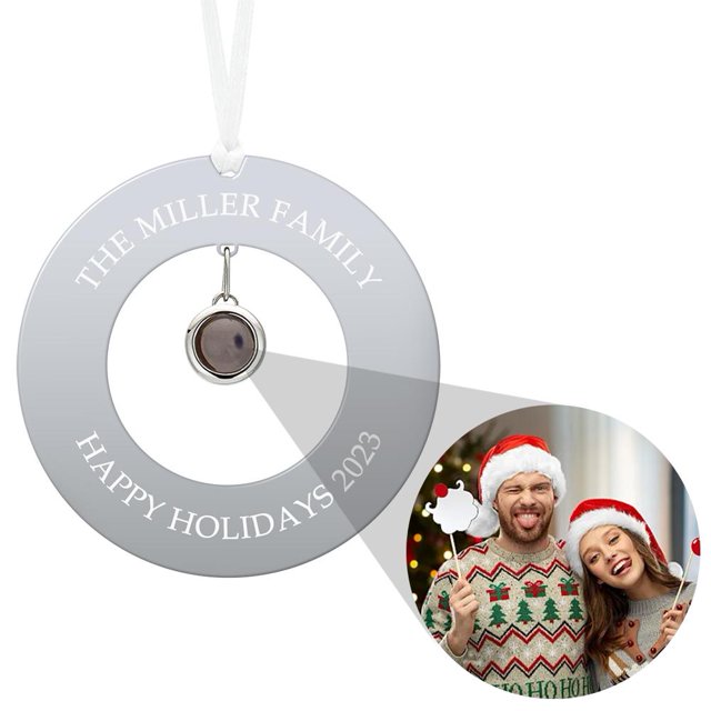 Personnalisé Photo Projection Ornement DIY Projection Pendentif Décor à la Maison C5Q3