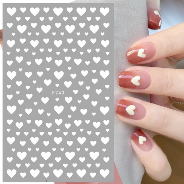 Nuevas pegatinas de uñas de flores de oro blanco de primavera, suministros de manicura, línea de hoja de arce blanca y negra, pegatinas 3D para decoración de uñas, deslizador de uñas