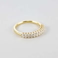 thumbnail image 2 of vylahjewellery Unique Elegant Half Eternity Wedding Band Ring for Her Oval Cut Moissanite Wedding Stacking Rings Vermeil Yellow Gold Anniversary Gift Ring, 2 of 6
