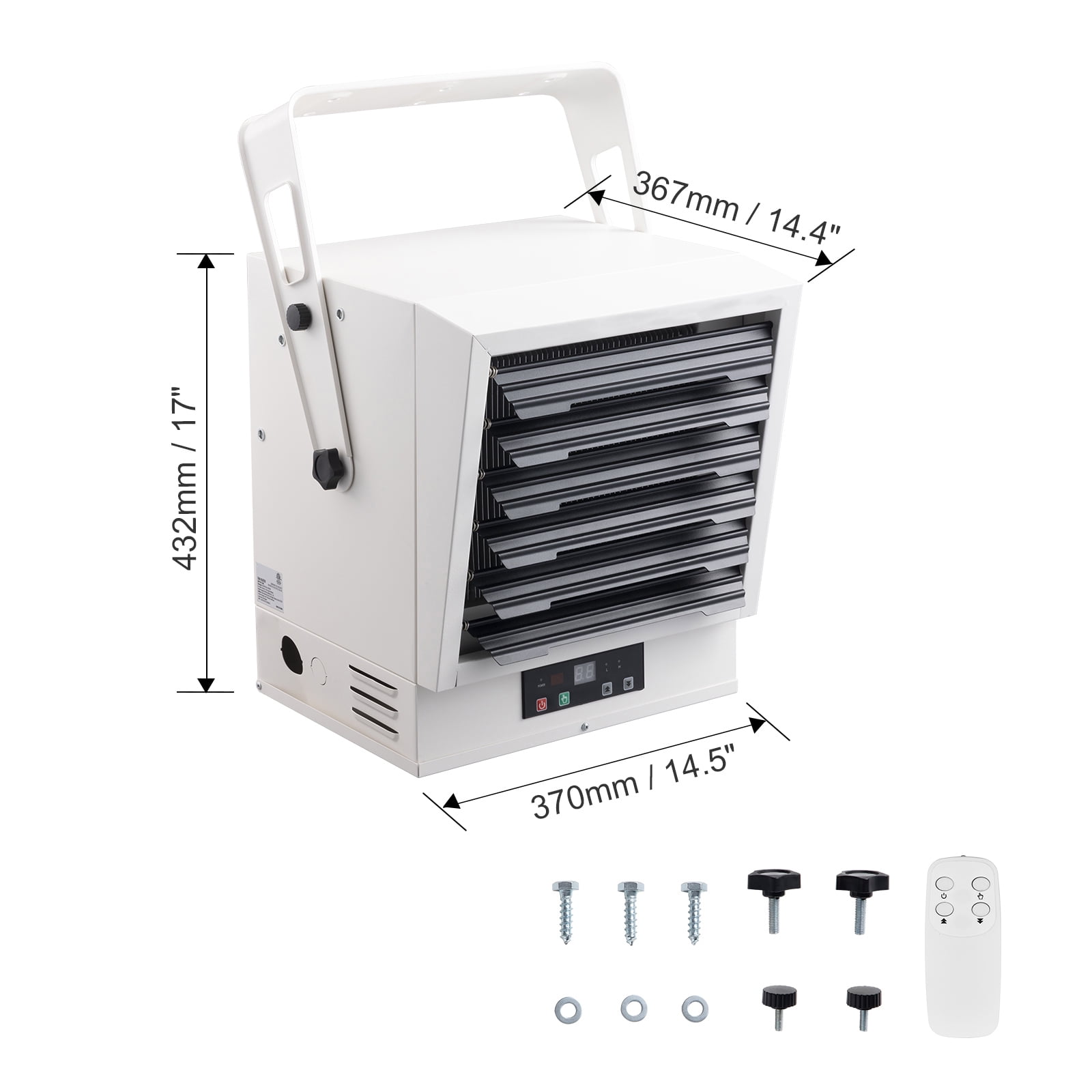 SKYSHALO 10000-Watt Electric Garage Heater Digital with Remote Ceiling/Wall Mount
