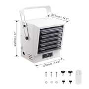 SKYSHALO 10000-Watt Electric Garage Heater Digital with Remote Ceiling/Wall Mount