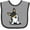 Heather and Black, variant on Inktastic Tri Color Corgi Boys or Girls Baby Bib