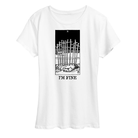 Instant Message - Im Fine Tarot - Women's Short Sleeve Graphic T-Shirt