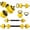 Yellow, variant on Adjustable Dumbbell Set, 45Lbs Free Weight Set with Connector, 3 in 1 Gym Dumbbell Set, Push Up Stand, Weight Plate, Home Gym Weight Dumbbells Set, Fitness Exercises