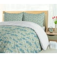 thumbnail image 5 of Ambesonne Floral Duvet Cover Sets, Flowers and Curved Branches, 2-King, Pale Seafoam Multicolor, 5 of 7