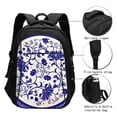 thumbnail image 3 of Balery Blue And White Porcelain Pattern Print USB Charging Backpack for Men and Women - Water-Resistant, Anti-Theft Laptop Backpack with USB Port for Travel, Work, School, and College, 3 of 7