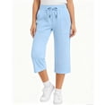 thumbnail image 2 of ShomPort Kids Capri Pants Boys Girls Drawstring Active Cropped Sweatpants Casual Loose Capris with Pockets 5-15Years, 2 of 5
