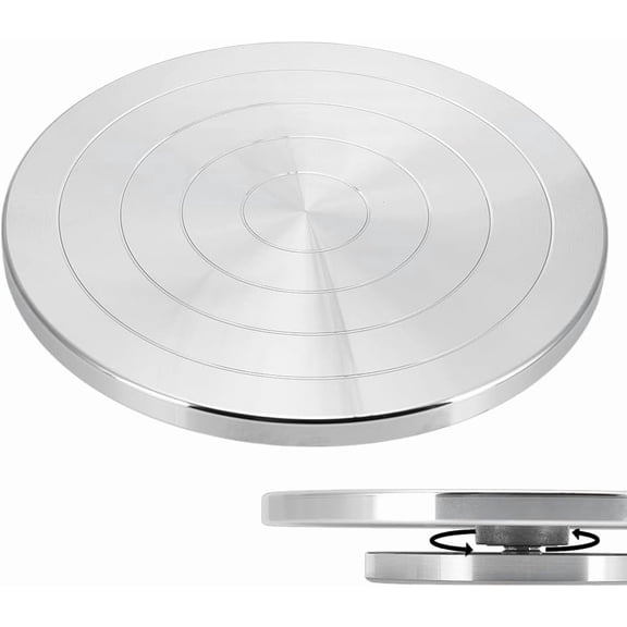 24.5cm Pottery Turntable Sculpting Wheel Metal Ceramics Turntables Rotate Revolving Turntable Ceramics Stand with Ball Bearings Accessories Decorating Ceramic Clay Model Making DIY
