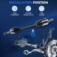 thumbnail image 5 of Maxfavor CV Joint Axle Assembly Front Pair for 2004-2010 Toyota Sienna FWD V6 3.3L 3.5L 6 Cylinder, 5 of 9