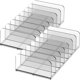 thumbnail image 1 of GOOHOCHY Organizador de tocador transparente de 2 piezas con compartimentos para paletas de sombras de ojos, caja de almacenamiento para el hogar, 1 of 8