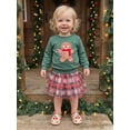 thumbnail image 5 of RUINIXCW Little Girl Christmas Outfit Crew Neck Long Sleeve Sweatshirt  Plaid Skirt, 5 of 8
