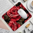 thumbnail image 2 of Rose Printed Square Desk Mat Mousepad, 8.3x9.8 Inch, Non-Slip Rubber Bottom, Suitable for Office and Gaming, 2 of 6