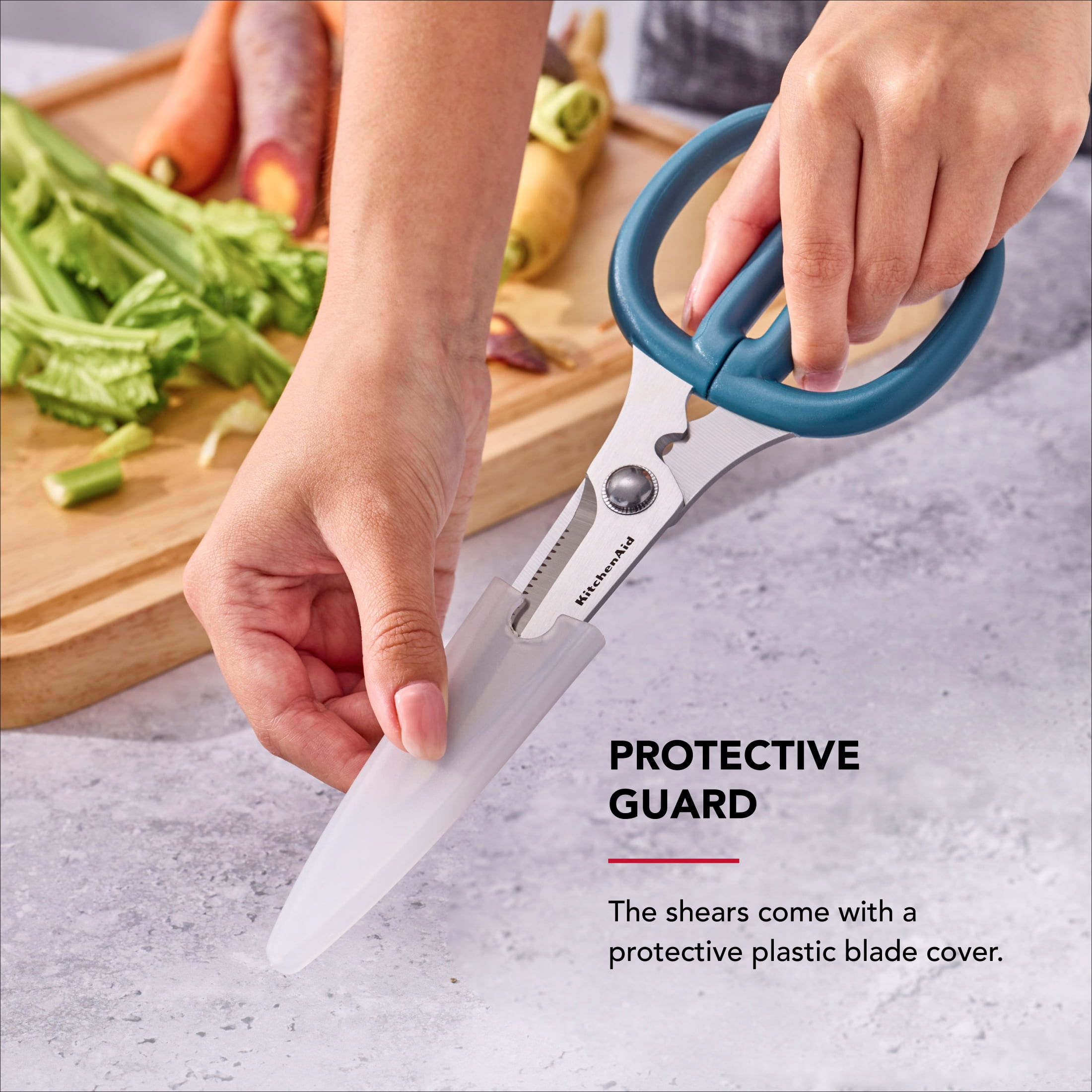 KitchenAid Japanese Steel 2-Piece Kitchen Scissors and Shears Set for Food and Herbs, Mineral Water/Agave
