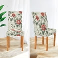 thumbnail image 3 of Yayeee 4 Pack Dining Chair Covers Stretch Parson Chairs Slipcovers Seat Protector, Red Floral Pattern, 3 of 6