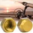 thumbnail image 3 of Tapa de tuerca de tornillo M8 de aleación de aluminio duradera de 2 piezas para accesorio de mango de carrete de pesca(oro R), 3 of 8
