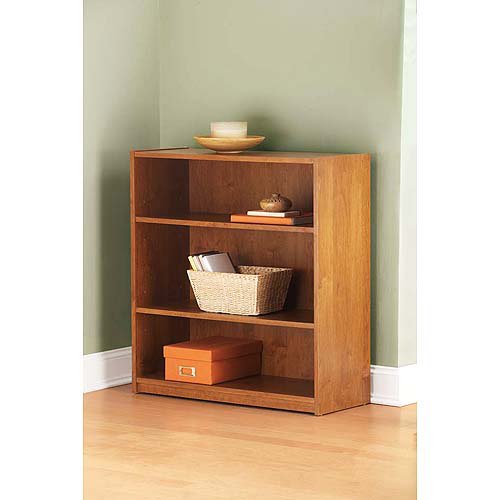 Mainstays 3 Shelf Bookcase In Alder Wood Finish