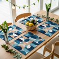 thumbnail image 5 of Mid Century Geometric Placemats Set of 6 Abstract Modern Blue Place Mats Table Mats Kitchen Dining Home Outdoor Party Table Decoration, 5 of 9