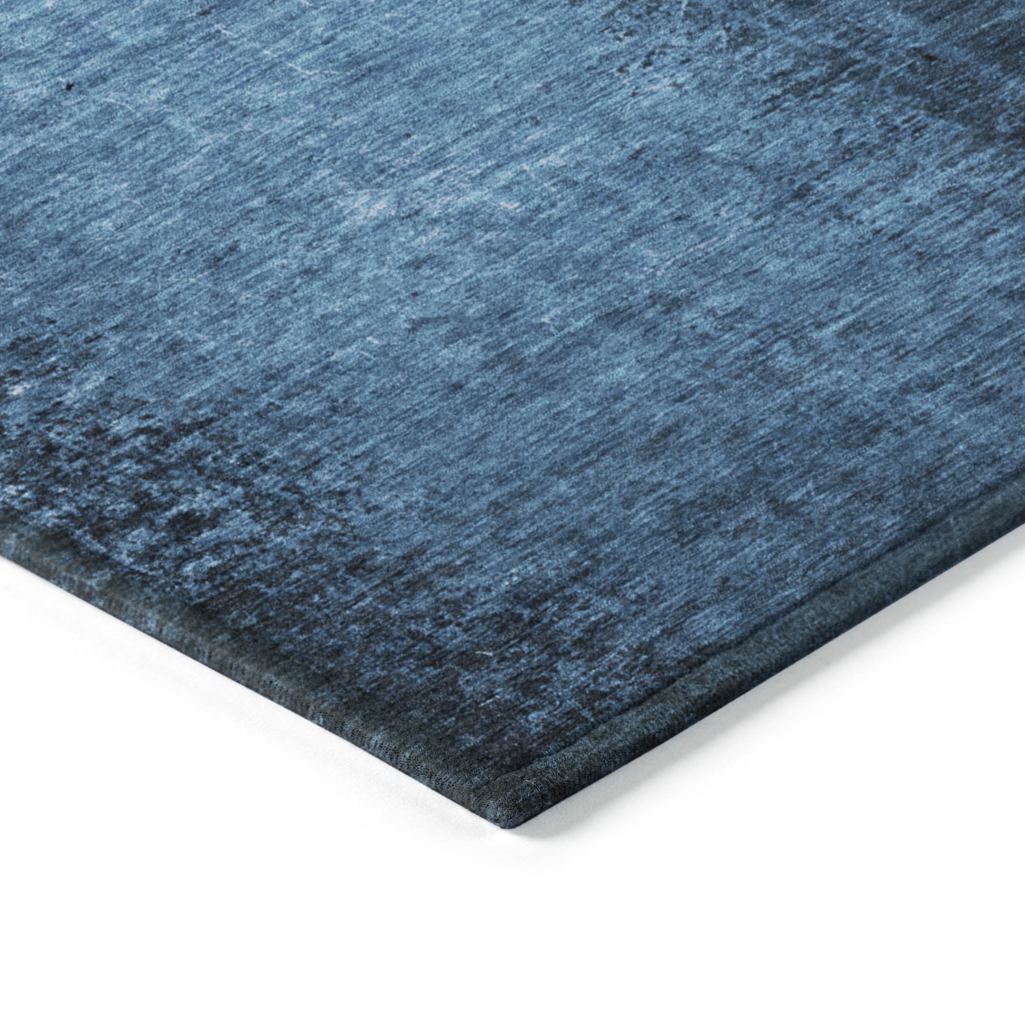 Addison Rugs Chantille Indoor/Outdoor Transitional Organic Navy Washable Rectangle Rug, 2'6" x 3'10"