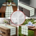 thumbnail image 6 of Sage Green Plaid Short Table Runner 36 Inches Long,Spring Farmhouse Buffalo Checkered Cotton Linen Table Runners Dresser Scarves,Tabletop Scarf Furniture Cover for Home Dinner Party Decor 13"x36", 6 of 8