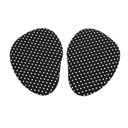 1 Pair Black White Dots Silicone High Heel Forefoot Pad Metatarsal Cushion Insole