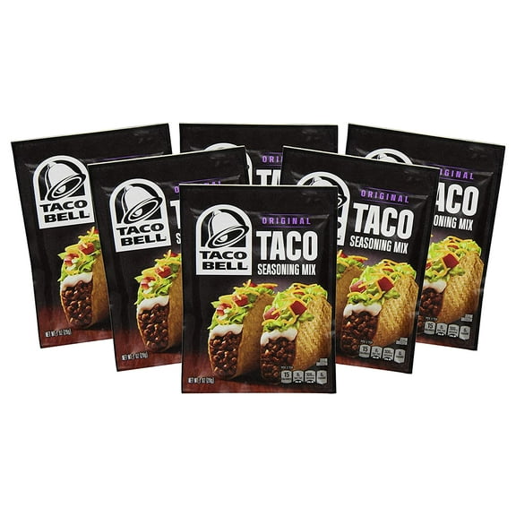 (6) Taco bell Seasoning mix, 1oz.
