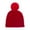 Red, variant on Kilaqueen Kids Toddler Winter Hat with Pom Pom Cute Warm Fleece Lined Knit Beanies Cap for Cold Weather Soft Comfy Cloche Hats