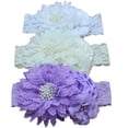thumbnail image 4 of Diadema de encaje de perlas de lujo, elástica, con rosas, accesorio cómodo para el cabello (beige), 4 of 6