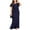 Blue - navy, variant on Betsy & Adam Womens Plus Scuba Scoop Neck Maxi Dress Navy 14W