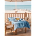 thumbnail image 2 of 52x70 Inch Outdoor Tablecloth with Umbrella Hole Zipper Rectangle Farm Marble Rectangular Tablecloths Outside Waterproof Ombre Blue White Marble Crack Art Patio Table Cloth Cover for Picnic Party, 2 of 8