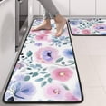 thumbnail image 2 of Kitchen Rugs Sets Of 2,Pioneer Flower Floral Print Pattern Anti Fatigue Kitchen Mat Rugs Non Slip Washable,Decorative Kitchen Floor Mats for Kitchen,Sink,Laundry,17"x47"+17"x47", 2 of 5