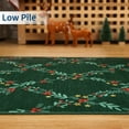 thumbnail image 3 of Christmas Runner Rug Washable Christmas Rugs Modern Geometric Area Rug Non Slip Entryway Carpet Hallway Runner Rug Soft Christmas Floral Rugs for Bedroom,Living Room, Laundry, Kitchen, 3 of 8