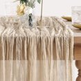 thumbnail image 4 of 2pcs Gauze Table Runner, 90*180cm, Boho Table Runner, Rustic Sheer Table Decoration for Wedding, Festival Party Table Flag, 4 of 5