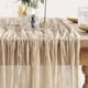thumbnail image 4 of Camino de mesa plisado para decoración de fiesta de 2 piezas-beige-90*180cm, 4 of 5