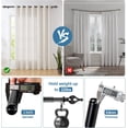 thumbnail image 5 of Urbanest Adjustable Double Curtain Rod Set Portia Manhattan Finials – 1″ Front & 3/4″ Back Rod With Black Rod, 84–120 Inches, 5 of 6