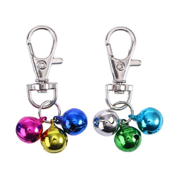 Oahisha Pet Bells,2Pcs Mini Assorted Color Bells for Pet Dog Puppy Collar Decoration (Random Color)