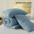 thumbnail image 4 of U by Bedsure 2 Pieces Twin Comforter Bedding Set, Grey Blue Comforter Set for All Seasons, 1 Lightweight Prewashed Comforter and 1 Pillowcases,Twin,Grey Blue, 4 of 5