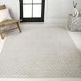 thumbnail image 3 of JONATHAN Y SCANDINAVIAN 5 x 8 Area Rug, Finn Minimalist Checkered Monotone - Ivory/Cream, SCN108A-5, 3 of 7