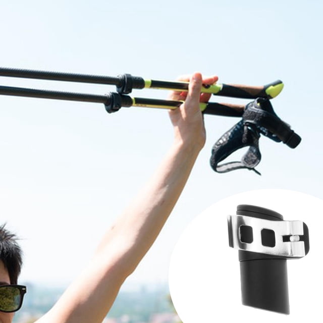 Abrazadera de repuesto DYNWAVEMX para bastón de caminar candado bastón de trekking Hebilla plateada 18mm