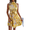 Yellow, variant on Women Floral Chiffon Halter Neck Summer A Line Midi Dress Vacation Casual
